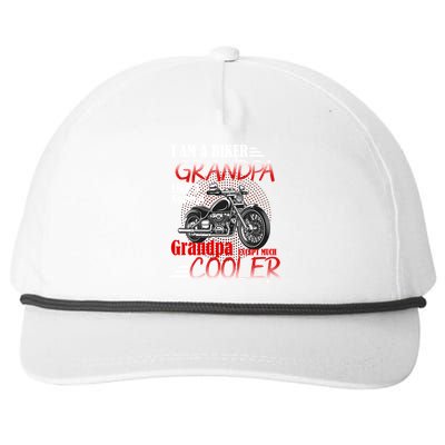 I'm A Biker Grandpa Except Much Cooler Snapback Five-Panel Rope Hat