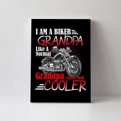 I'm A Biker Grandpa Except Much Cooler Canvas