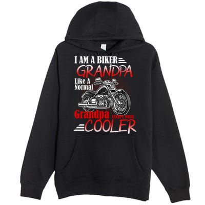 I'm A Biker Grandpa Except Much Cooler Premium Pullover Hoodie