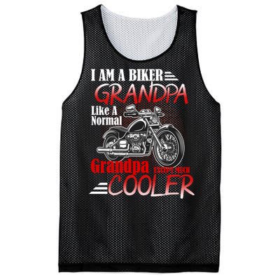 I'm A Biker Grandpa Except Much Cooler Mesh Reversible Basketball Jersey Tank