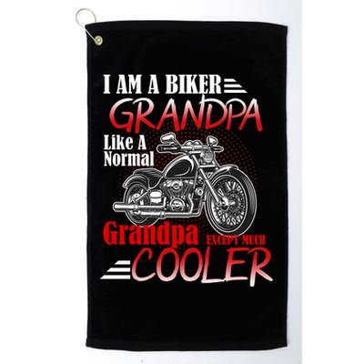 I'm A Biker Grandpa Except Much Cooler Golf Towel