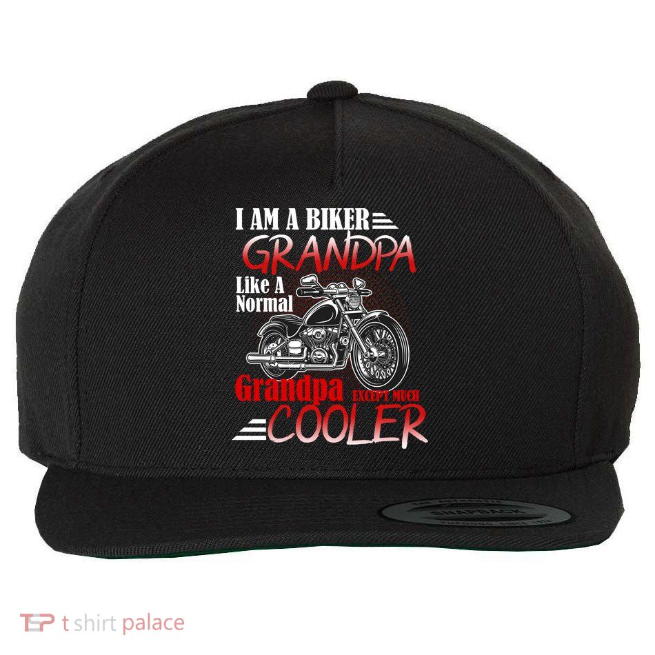 I'm A Biker Grandpa Except Much Cooler Wool Snapback Cap