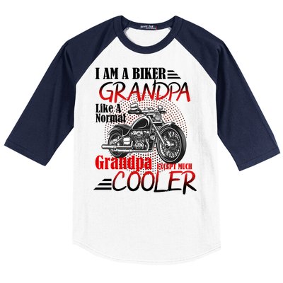 I'm A Biker Grandpa Except Much Cooler Baseball Sleeve Shirt