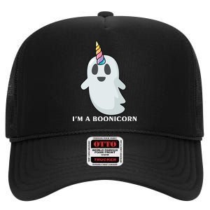 I'm A Boonicorn Funny Ghost High Crown Mesh Back Trucker Hat