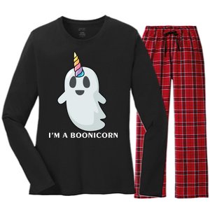 I'm A Boonicorn Funny Ghost Women's Long Sleeve Flannel Pajama Set 