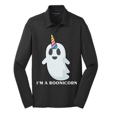 I'm A Boonicorn Funny Ghost Silk Touch Performance Long Sleeve Polo