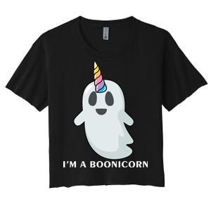 I'm A Boonicorn Funny Ghost Women's Crop Top Tee