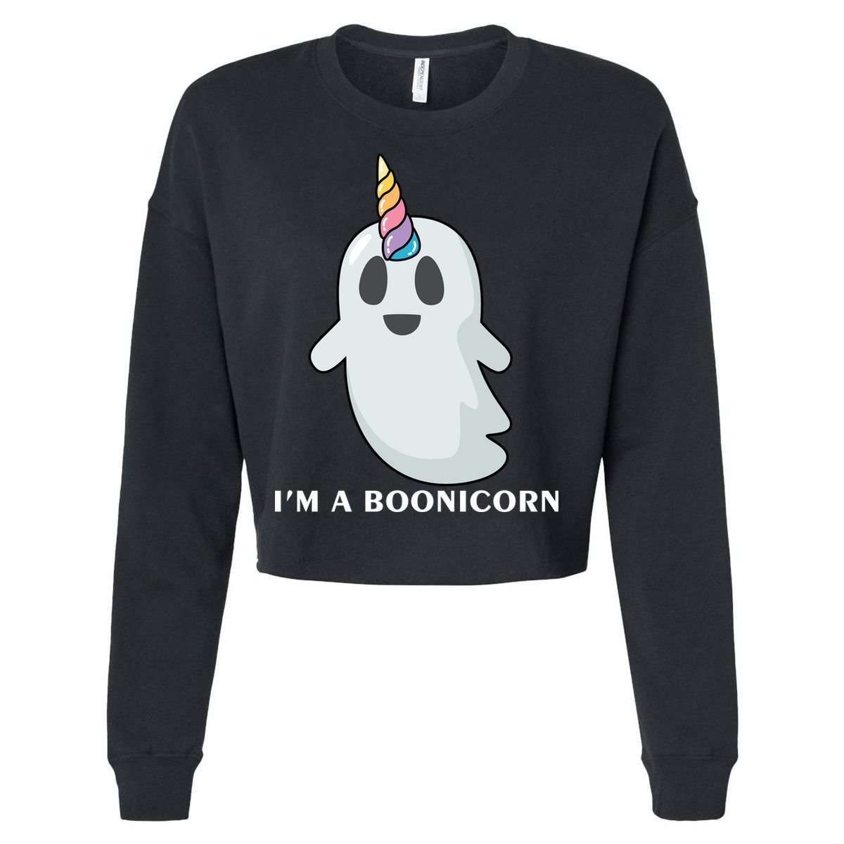 I'm A Boonicorn Funny Ghost Cropped Pullover Crew