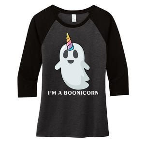 I'm A Boonicorn Funny Ghost Women's Tri-Blend 3/4-Sleeve Raglan Shirt