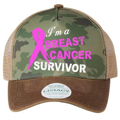 I'm A Breast Cancer Survivor Legacy Tie Dye Trucker Hat