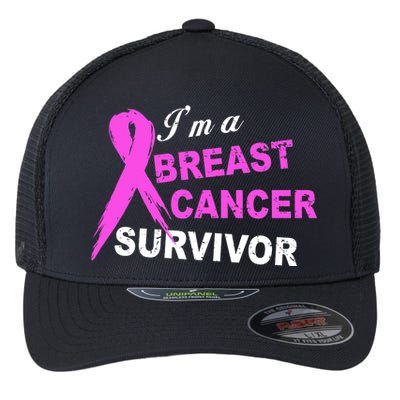 I'm A Breast Cancer Survivor Flexfit Unipanel Trucker Cap