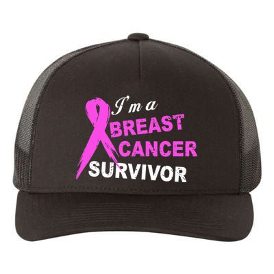 I'm A Breast Cancer Survivor Yupoong Adult 5-Panel Trucker Hat