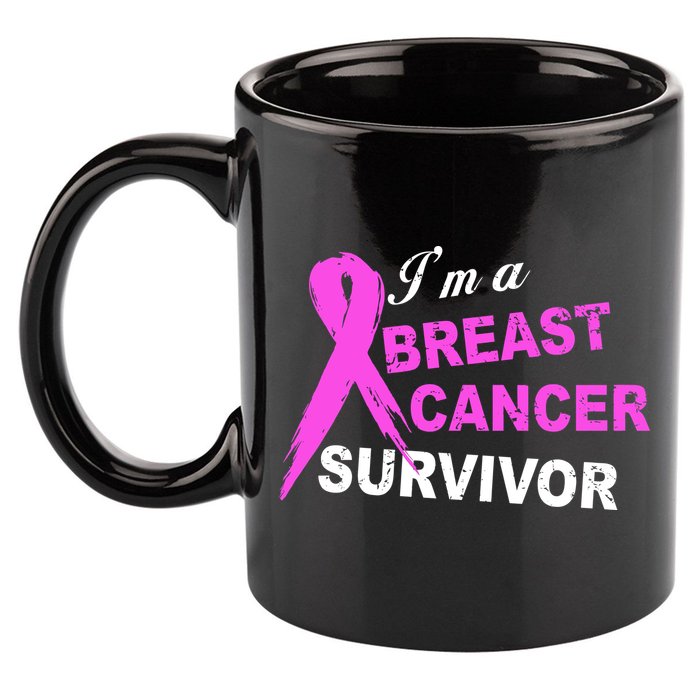 I'm A Breast Cancer Survivor 11oz C Handle Ceramic Mug