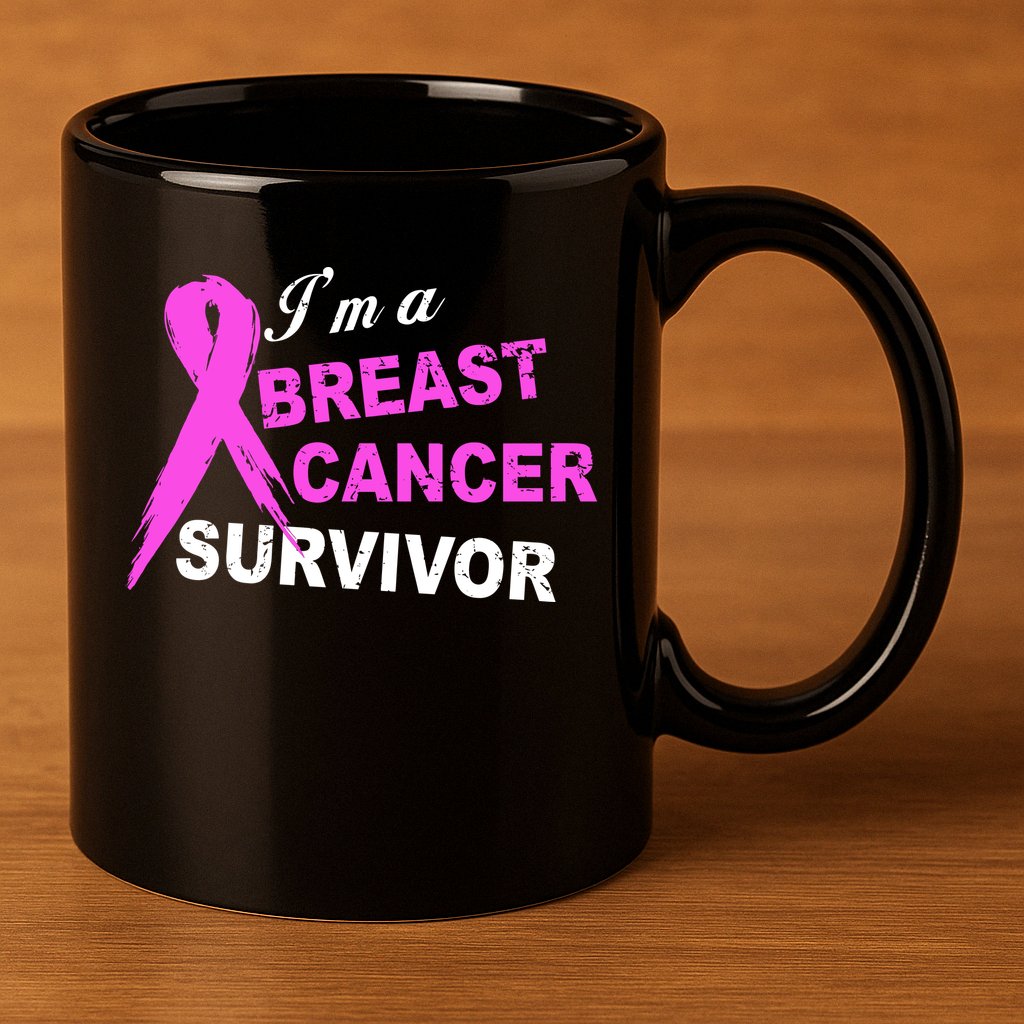 I'm A Breast Cancer Survivor 11oz C Handle Ceramic Mug