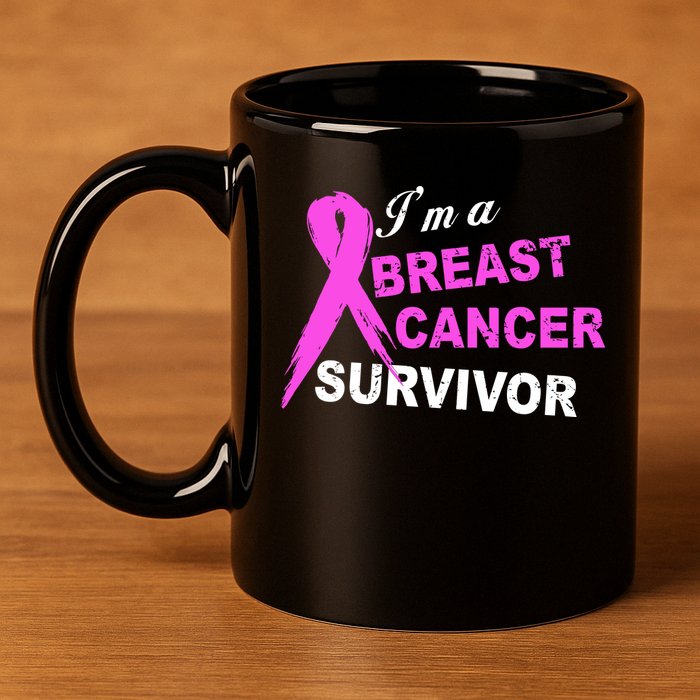 I'm A Breast Cancer Survivor 11oz C Handle Ceramic Mug