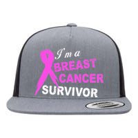 I'm A Breast Cancer Survivor Flat Bill Trucker Hat