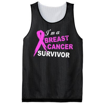 I'm A Breast Cancer Survivor Mesh Reversible Basketball Jersey Tank