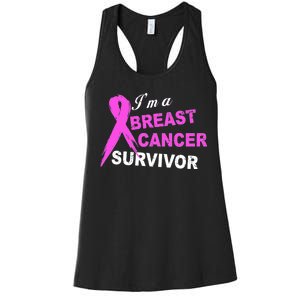 I'm A Breast Cancer Survivor Women's Racerback Tank