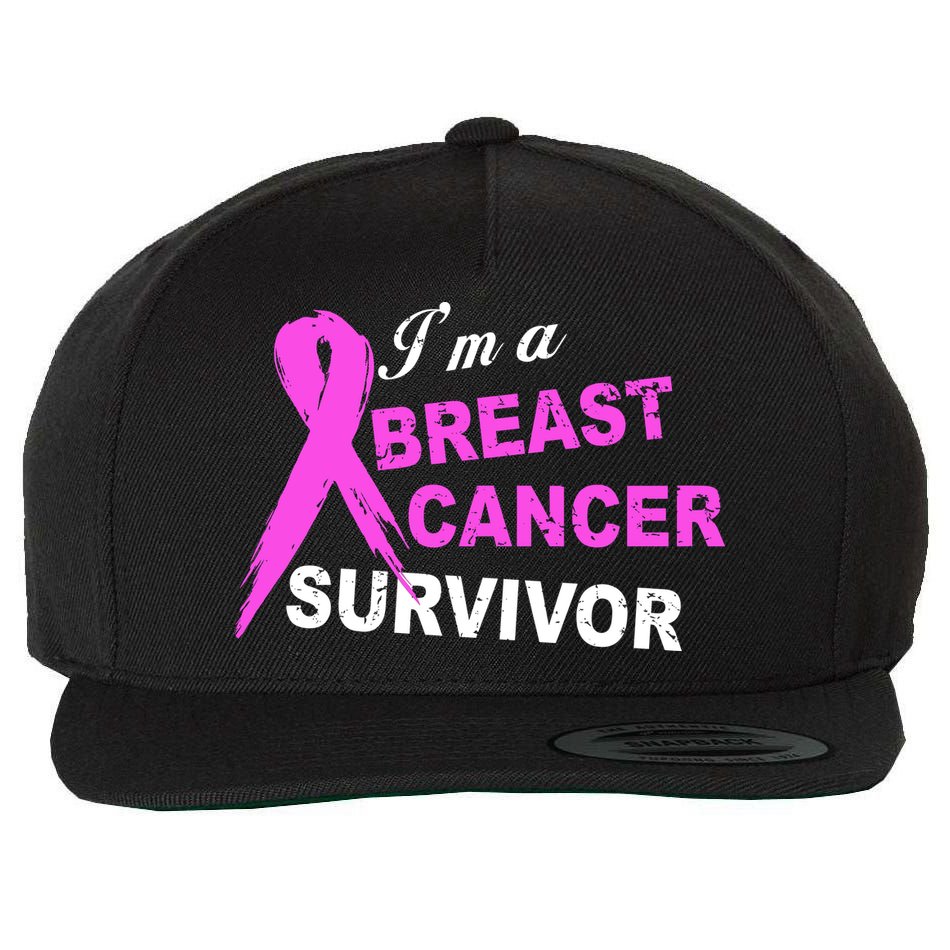 I'm A Breast Cancer Survivor Wool Snapback Cap