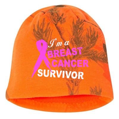 I'm A Breast Cancer Survivor Kati - Camo Knit Beanie