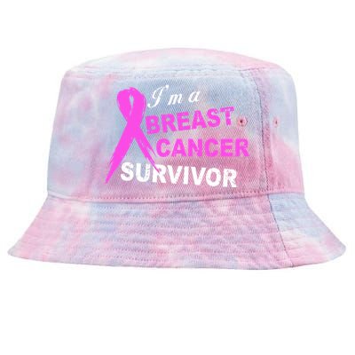 I'm A Breast Cancer Survivor Tie-Dyed Bucket Hat