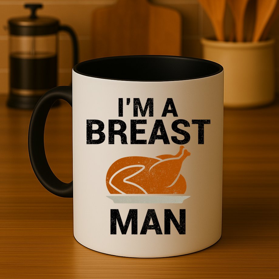I'm A Breast Man Turkey Mug