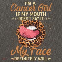 I'm a Cancer Girl If My Mouth Doesn't Say It My Face Definitely Will Cotton Canvas Backpack