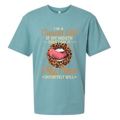 I'm a Cancer Girl If My Mouth Doesn't Say It My Face Definitely Will Sueded Cloud Jersey T-Shirt