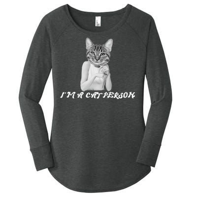 I'm A Cat Person Women's Perfect Tri Tunic Long Sleeve Shirt