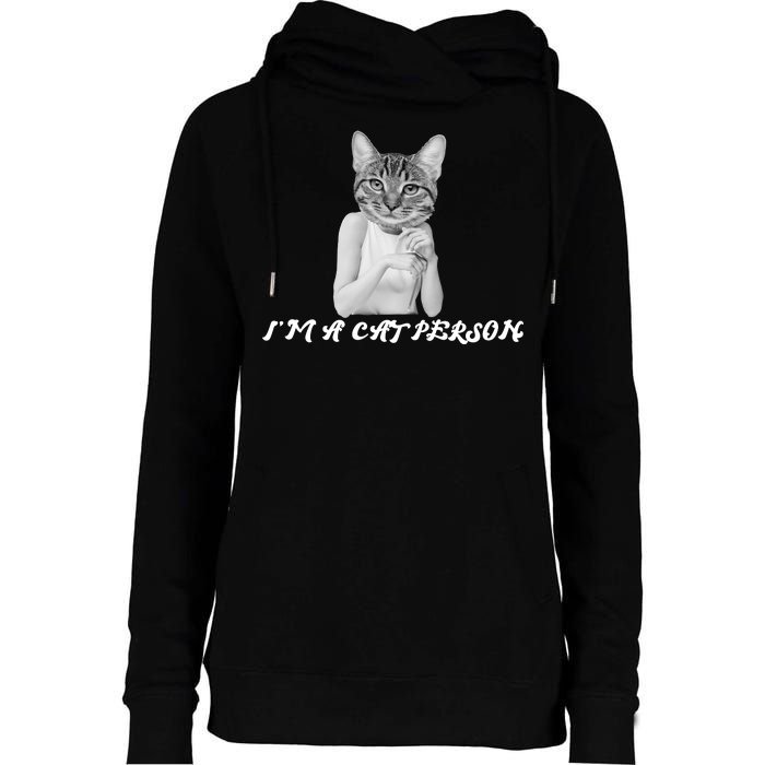 I'm A Cat Person Womens Funnel Neck Pullover Hood