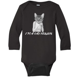 I'm A Cat Person Baby Long Sleeve Bodysuit