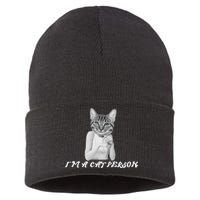 I'm A Cat Person Sustainable Knit Beanie