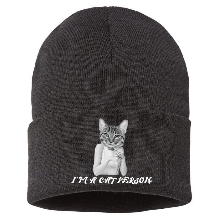 I'm A Cat Person Sustainable Knit Beanie