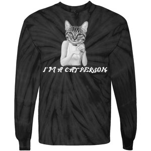 I'm A Cat Person Tie-Dye Long Sleeve Shirt