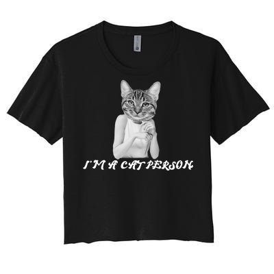 I'm A Cat Person Women's Crop Top Tee