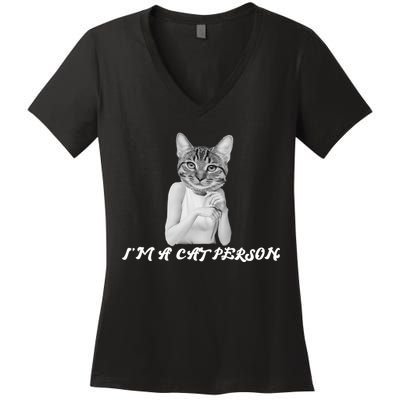 I'm A Cat Person Women's V-Neck T-Shirt