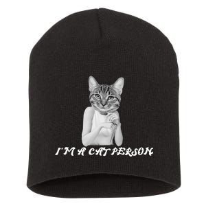 I'm A Cat Person Short Acrylic Beanie