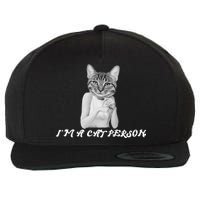 I'm A Cat Person Wool Snapback Cap