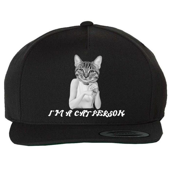 I'm A Cat Person Wool Snapback Cap