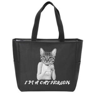 I'm A Cat Person Zip Tote Bag