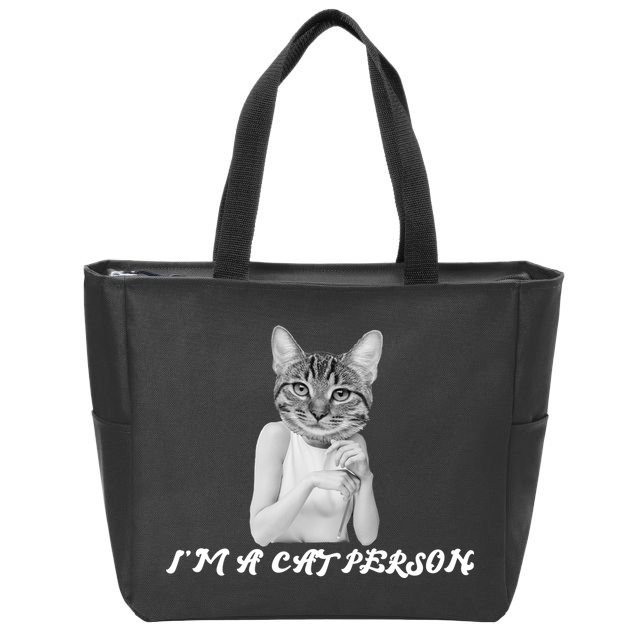 I'm A Cat Person Zip Tote Bag