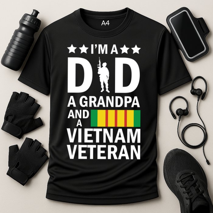 I'm A Dad A Grandpa and A Vietnam Veteran Cooling Performance Crew T-Shirt