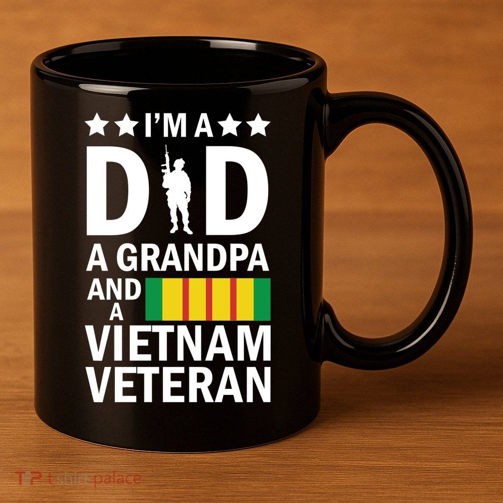 I'm A Dad A Grandpa and A Vietnam Veteran 11oz C Handle Ceramic Mug
