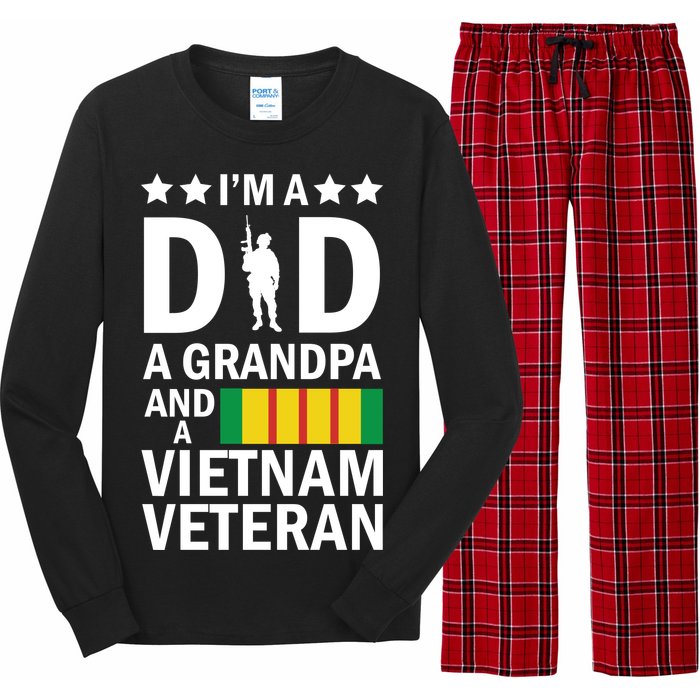 I'm A Dad A Grandpa and A Vietnam Veteran Long Sleeve Pajama Set