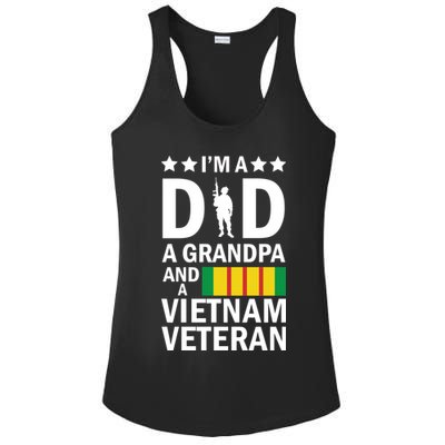 I'm A Dad A Grandpa and A Vietnam Veteran Ladies PosiCharge Competitor Racerback Tank