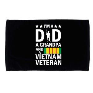 I'm A Dad A Grandpa and A Vietnam Veteran Microfiber Hand Towel