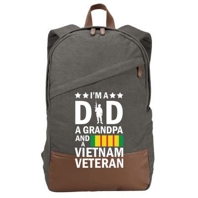 I'm A Dad A Grandpa and A Vietnam Veteran Cotton Canvas Backpack