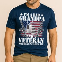 I'm A Dad Grandpa Veteran Nothing Scares me Cooling Performance Crew T-Shirt
