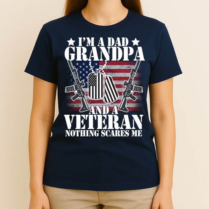 I'm A Dad Grandpa Veteran Nothing Scares me T-Shirt