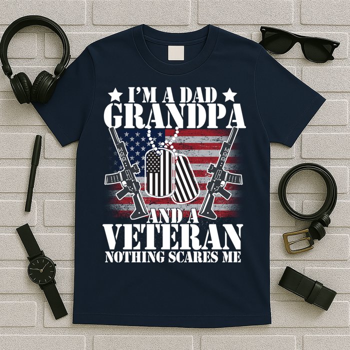 I'm A Dad Grandpa Veteran Nothing Scares me T-Shirt